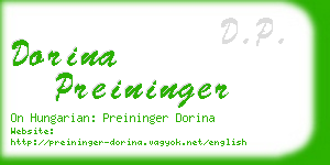 dorina preininger business card